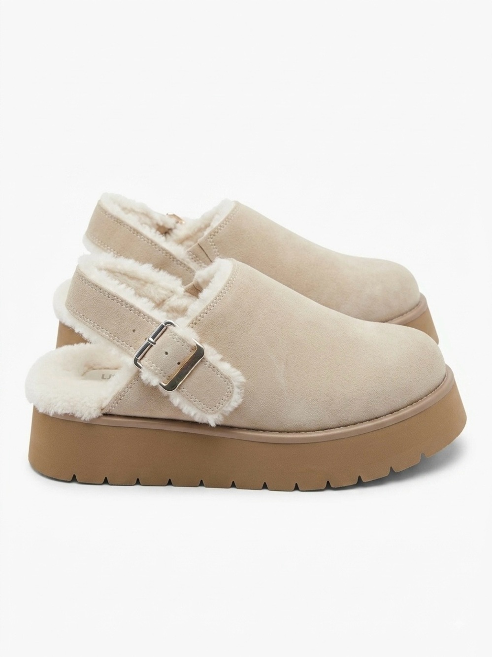 Convertible Sherpa Platform Clogs - Picture 2 of 5